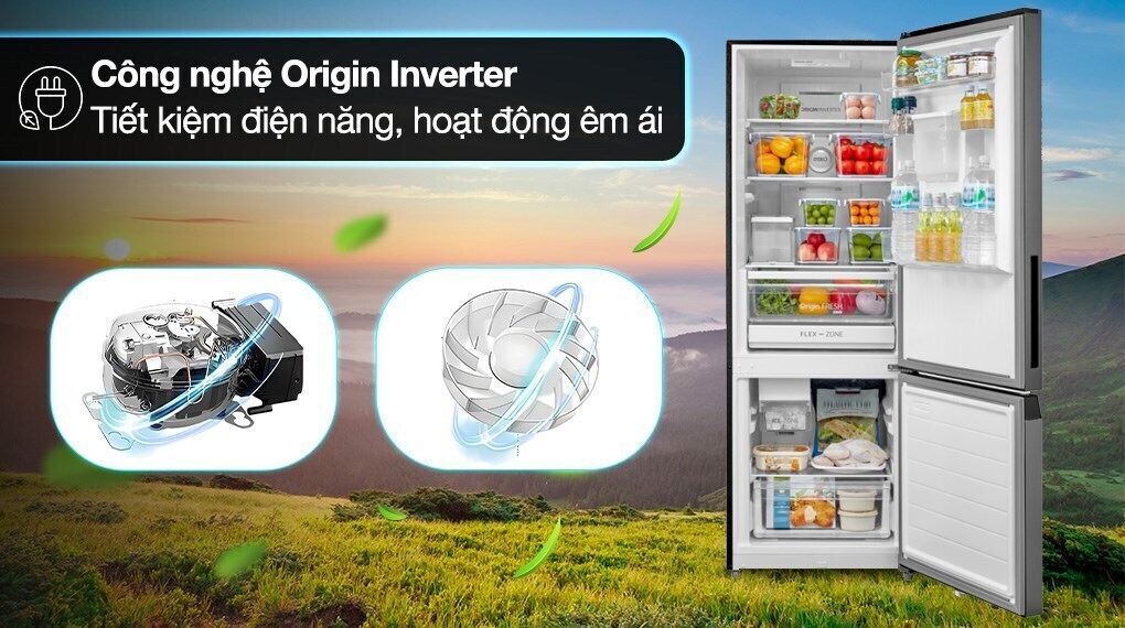 tủ lạnh toshiba inverter 321 lít gr-rb405wea-pmv(06)-mg