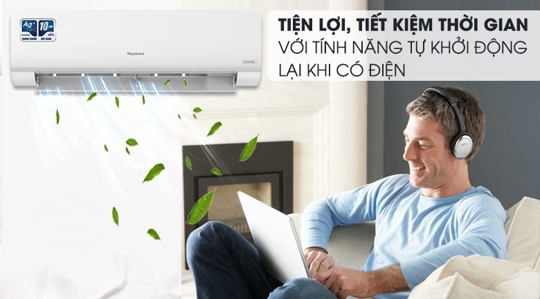 máy lạnh treo tường inverter nagakawa 2.5hp nis-c24r2h10