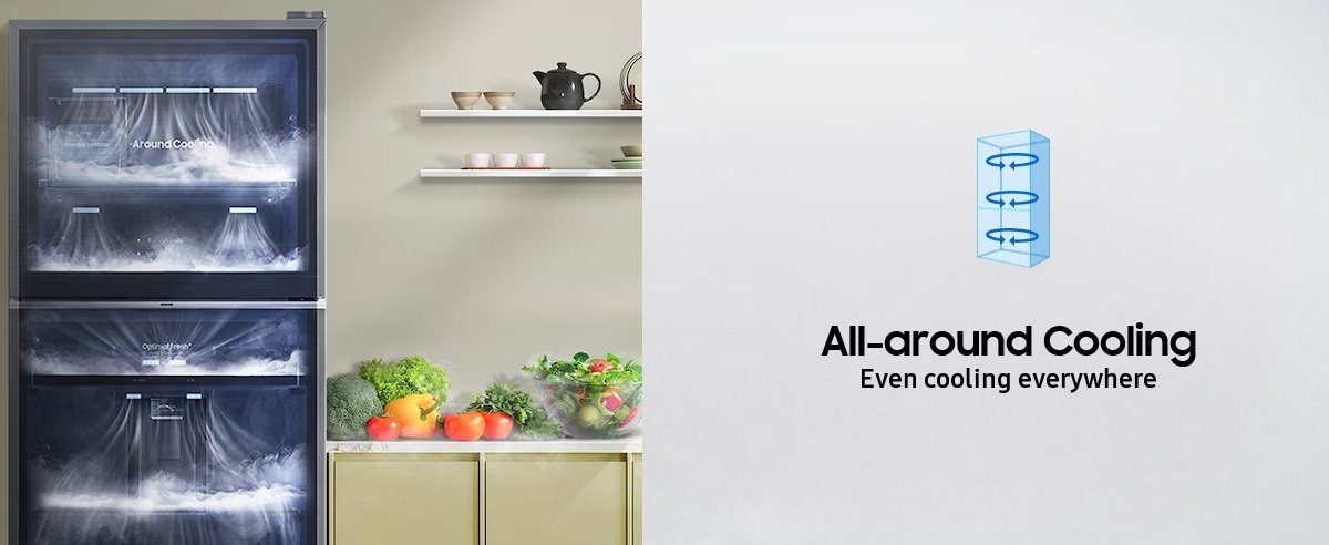 tủ lạnh samsung inverter 348 lít bespokev rt35cb56448csv