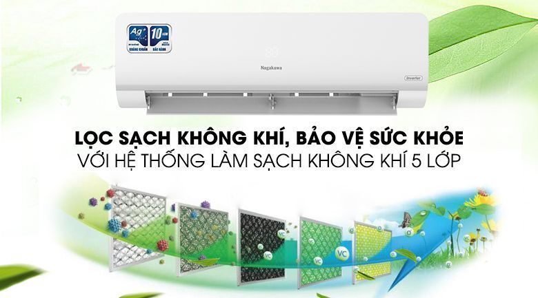 máy lạnh treo tường inverter nagakawa 2.5hp nis-c24r2h10