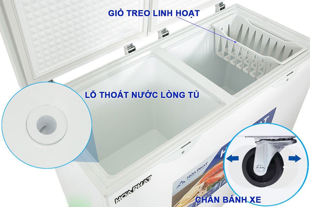 tủ đông hòa phát 2 ngăn 2 cánh hpf bn6205