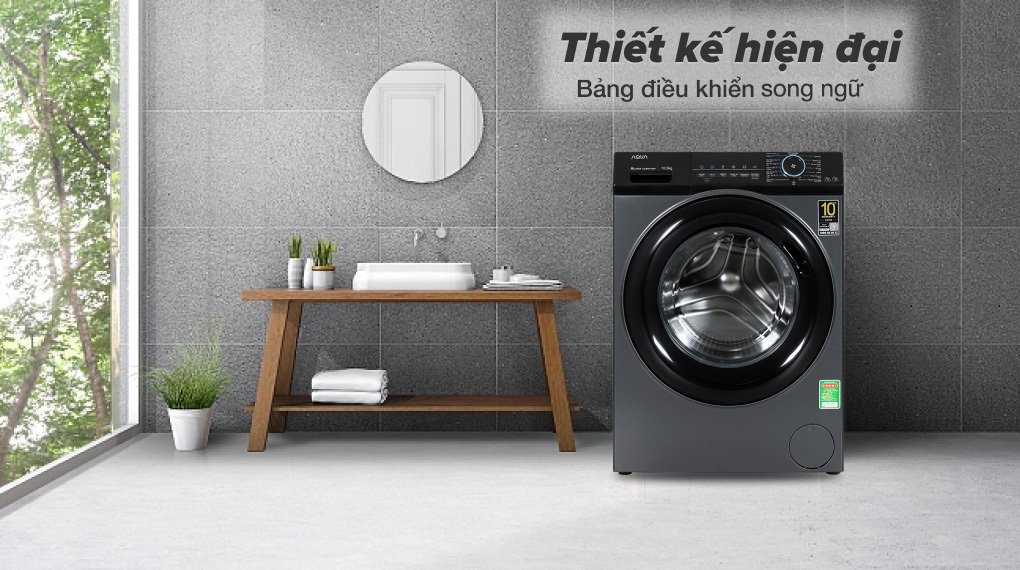 máy giặt aqua inverter 10.5 kg aqd-a1052j bk