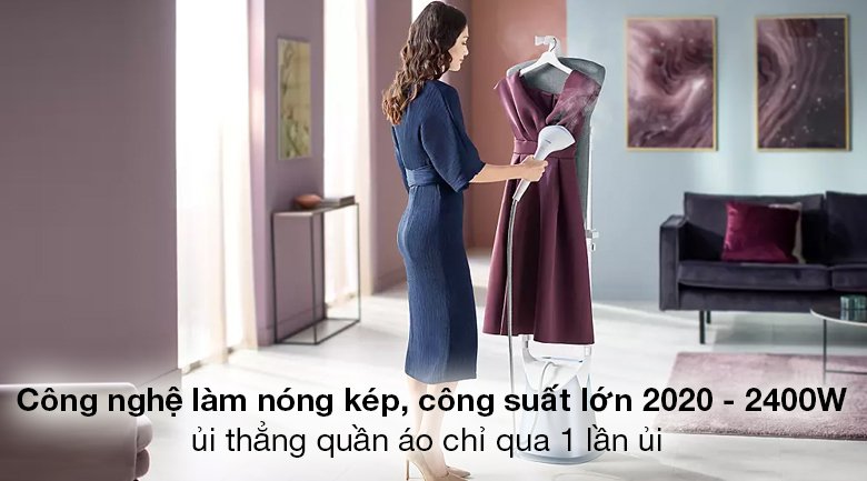 bàn ủi hơi nước đứng philips gc625/29 2400w