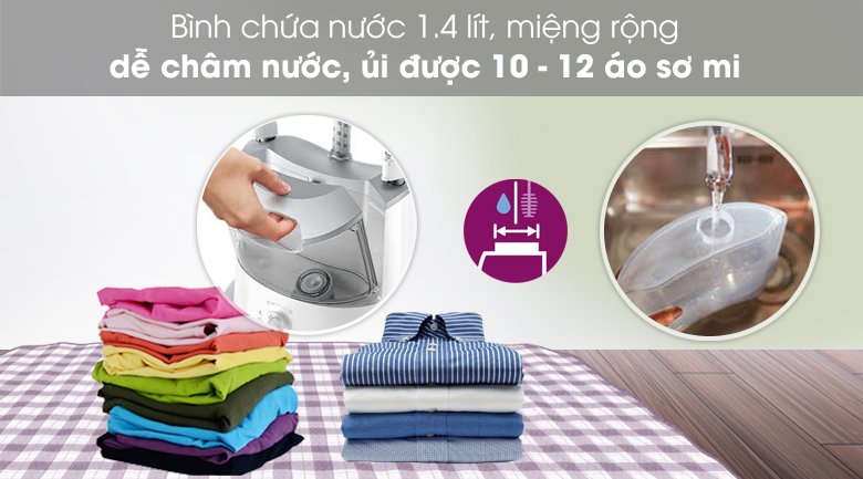 bàn ủi hơi nước đứng philips gc487 1800w
