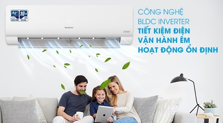máy lạnh treo tường inverter nagakawa 2.5hp nis-c24r2h10