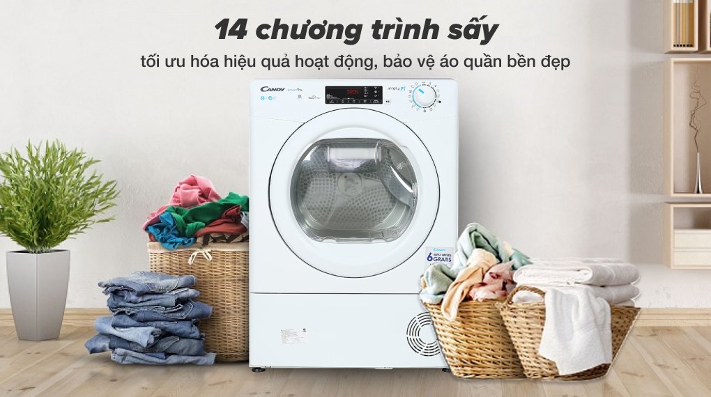 máy sấy ngưng tụ candy 8 kg csoc8te-s