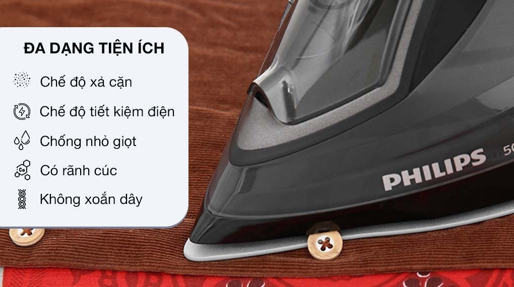 bàn ủi hơi nước philips dst5040/80 2600w