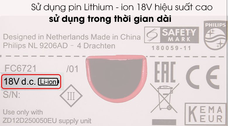 máy hút bụi không dây philips fc6721