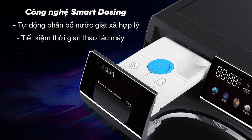 máy giặt aqua inverter 10 kg aqd-ddw1000j bk