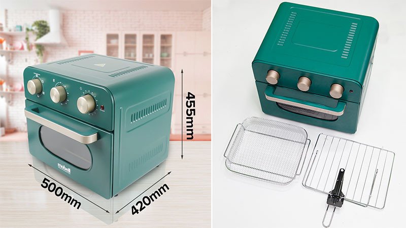 nồi chiên không dầu kết hợp lò nướng mobell kmo23li-kb