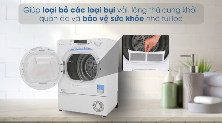 máy sấy ngưng tụ candy 9 kg gvs c9de-s