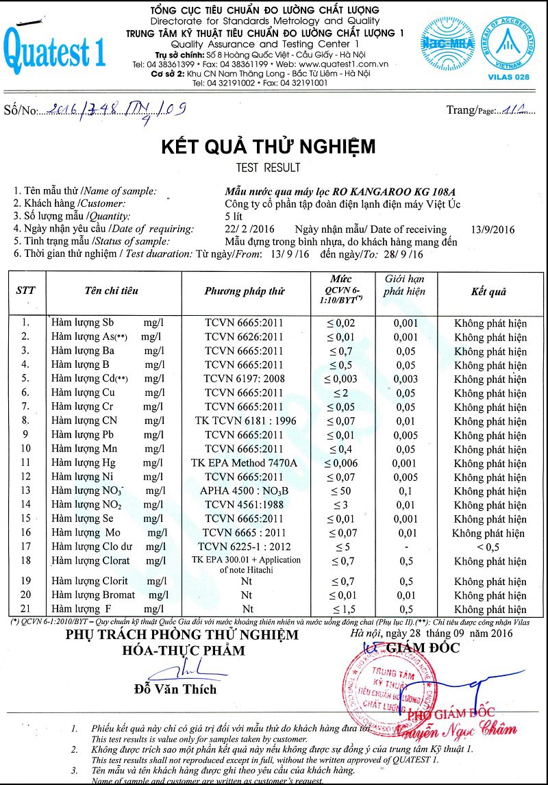 máy lọc nước ro kangaroo vtu kg108a 8 lõi