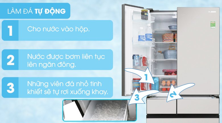 tủ lạnh panasonic inverter 491 lít multi door nr-f503gt-x2