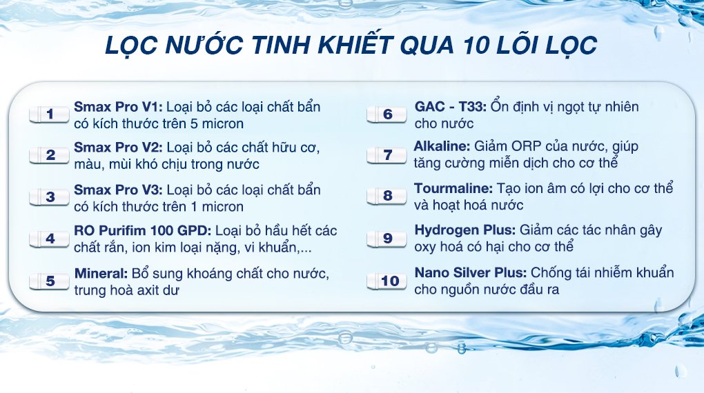 máy lọc nước ro nóng lạnh karofi kad-n91 10 lõi