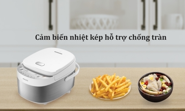 nồi cơm điện tử mini philips 0.85 lít hd3170/66