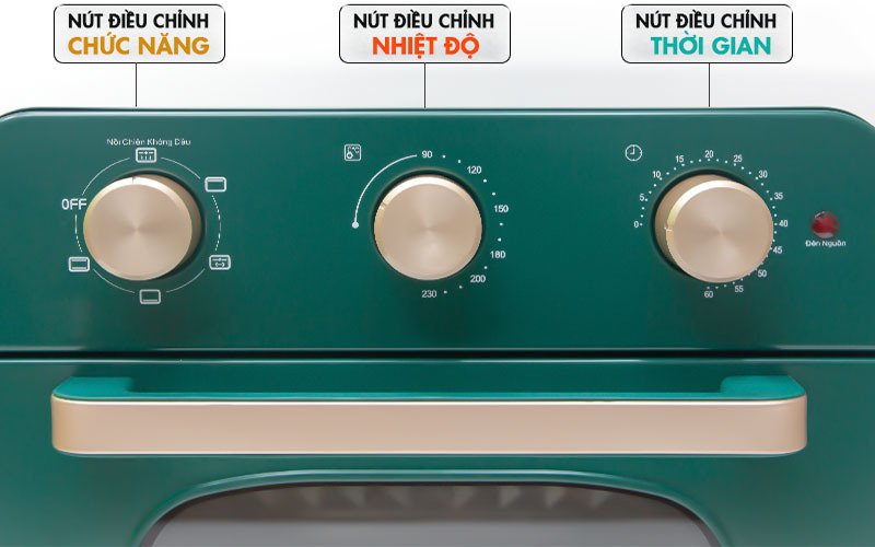 nồi chiên không dầu kết hợp lò nướng mobell kmo23li-kb