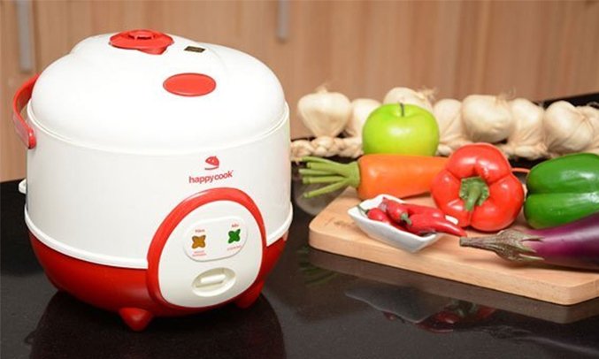nồi cơm điện happy cook 0.6 lít hc-060r đỏ