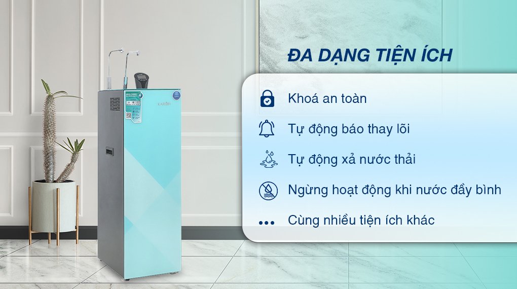 máy lọc nước ro nóng lạnh karofi kad-n91 10 lõi