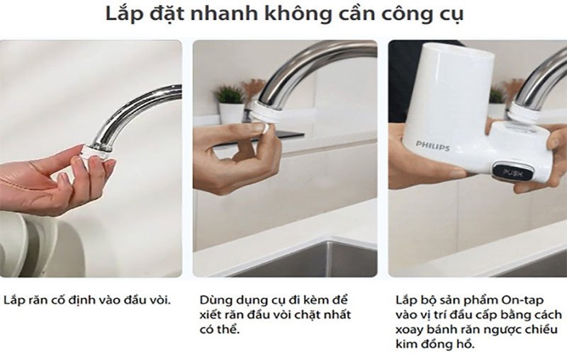 máy lọc nước tại vòi philips awp3753