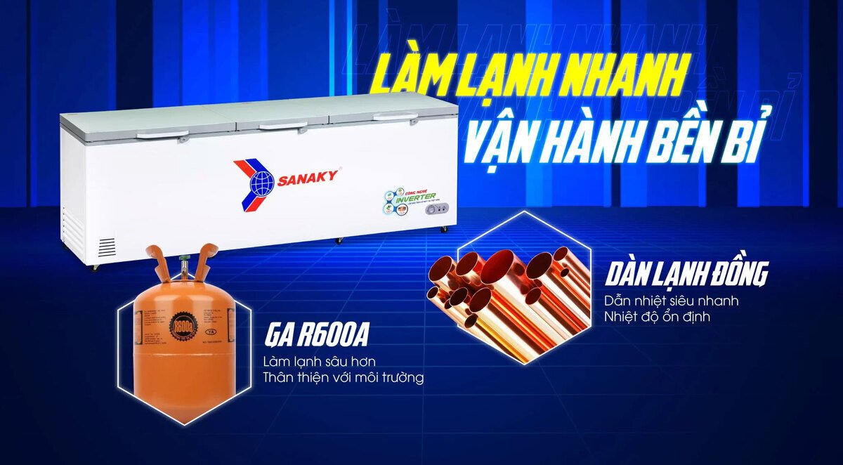 tủ đông inverter sanaky vh-1199hy4k 1.100 lít