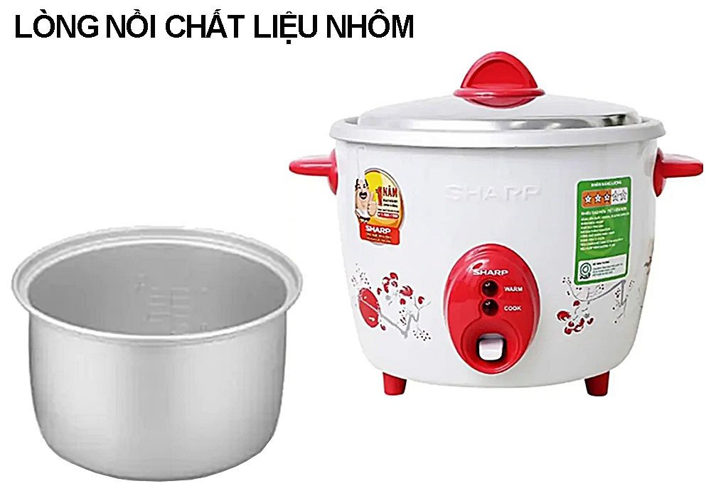 nồi cơm điện sharp 0.6 lít ksh-d06v