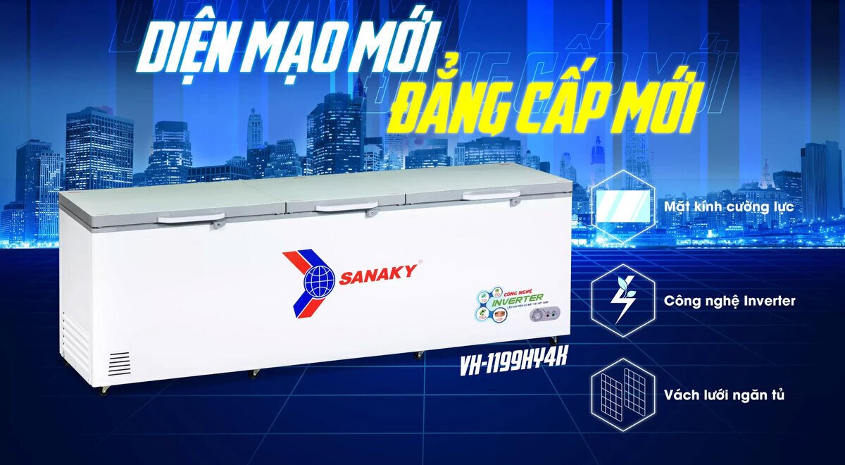 tủ đông inverter sanaky vh-1199hy4k 1.100 lít
