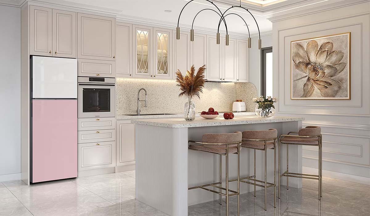 tủ lạnh samsung inverter 348 lít bespokev rt35cb56448csv