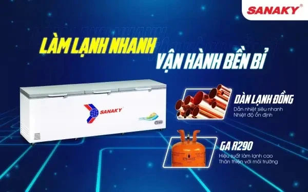 tủ đông sanaky vh-1399hyk 1300 lít