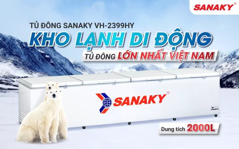 tủ đông sanaky vh-2399hy 2000 lít
