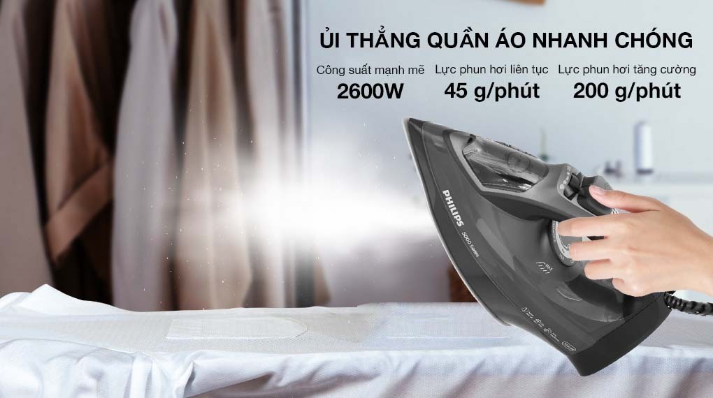 bàn ủi hơi nước philips dst5040/80 2600w