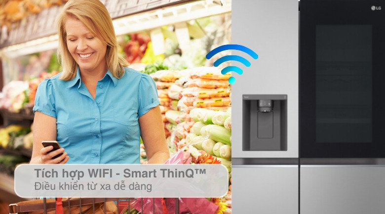 tủ lạnh lg inverter 635 lít side by side instaview gr-g257sv