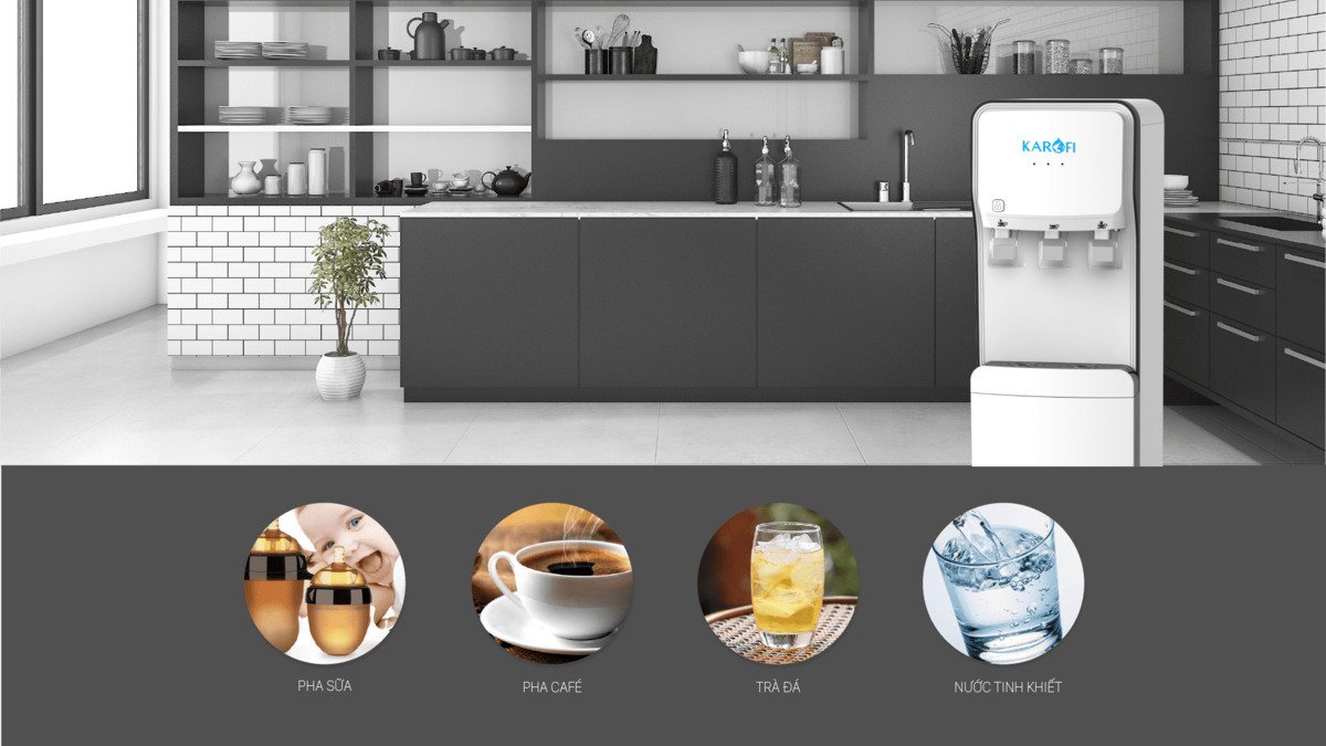 cây nước nóng lạnh karofi hc18