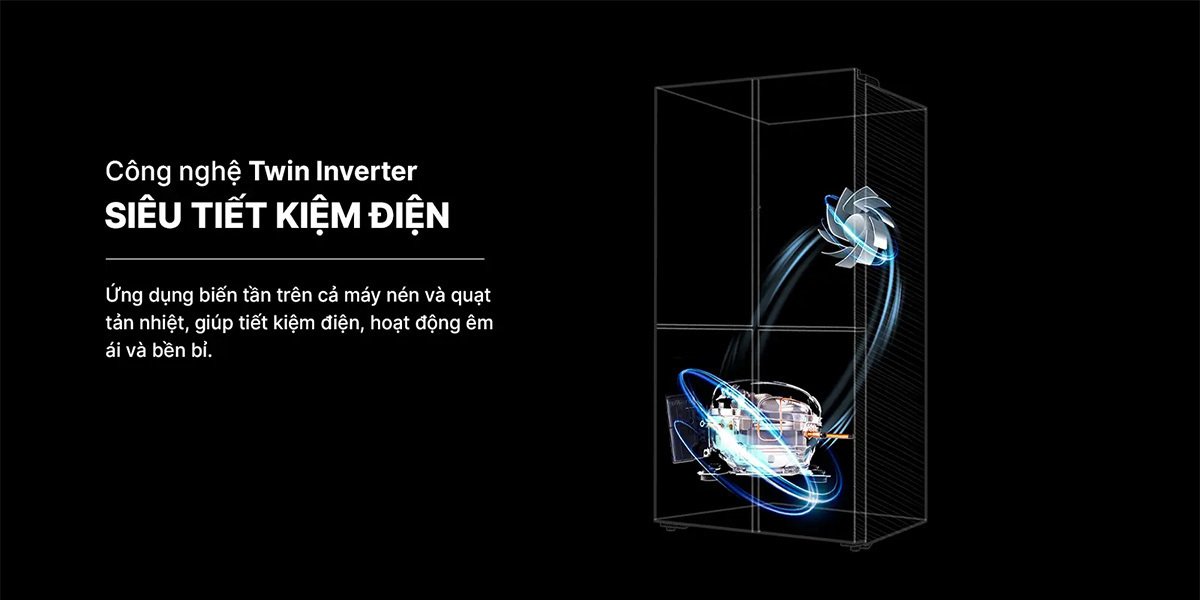 tủ lạnh aqua inverter 660 lít aqr-m727xa(gs)u1