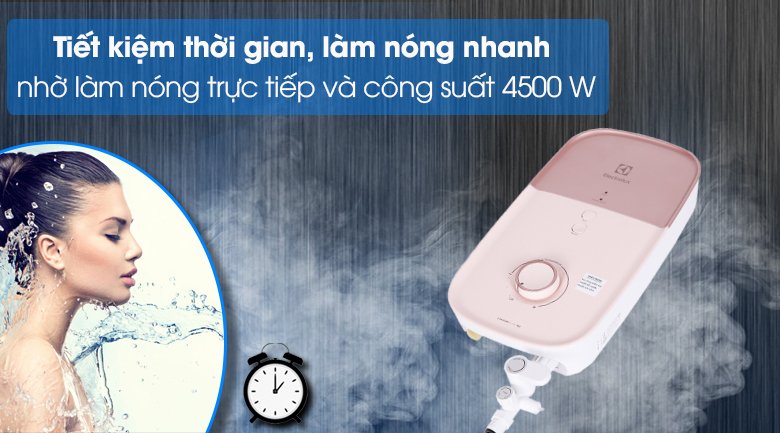 máy nước nóng trực tiếp electrolux 4500w ewe451lb-dpx2