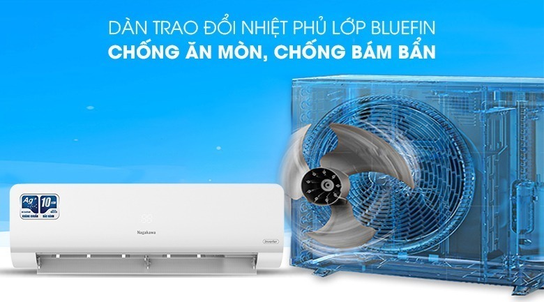 máy lạnh treo tường inverter nagakawa 2.5hp nis-c24r2h10