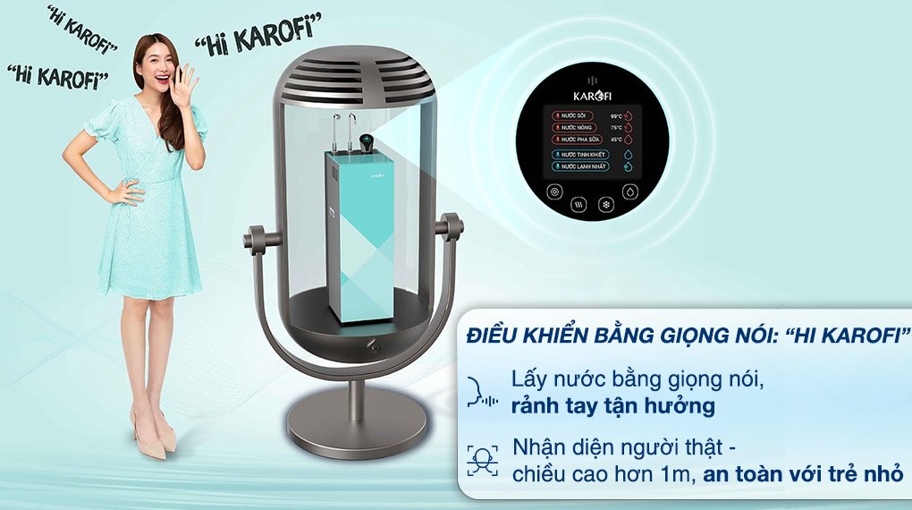 máy lọc nước ro nóng lạnh karofi kad-n91 10 lõi