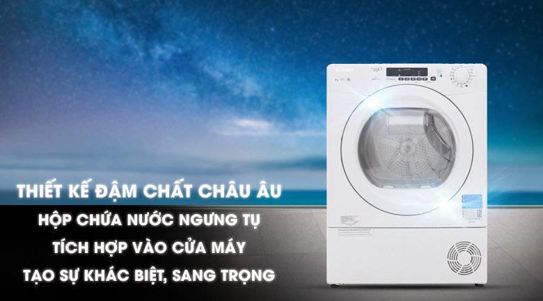 máy sấy ngưng tụ candy 9 kg gvs c9de-s