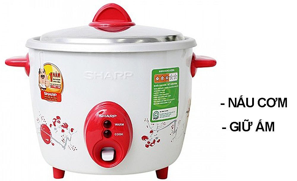 nồi cơm điện sharp 0.6 lít ksh-d06v