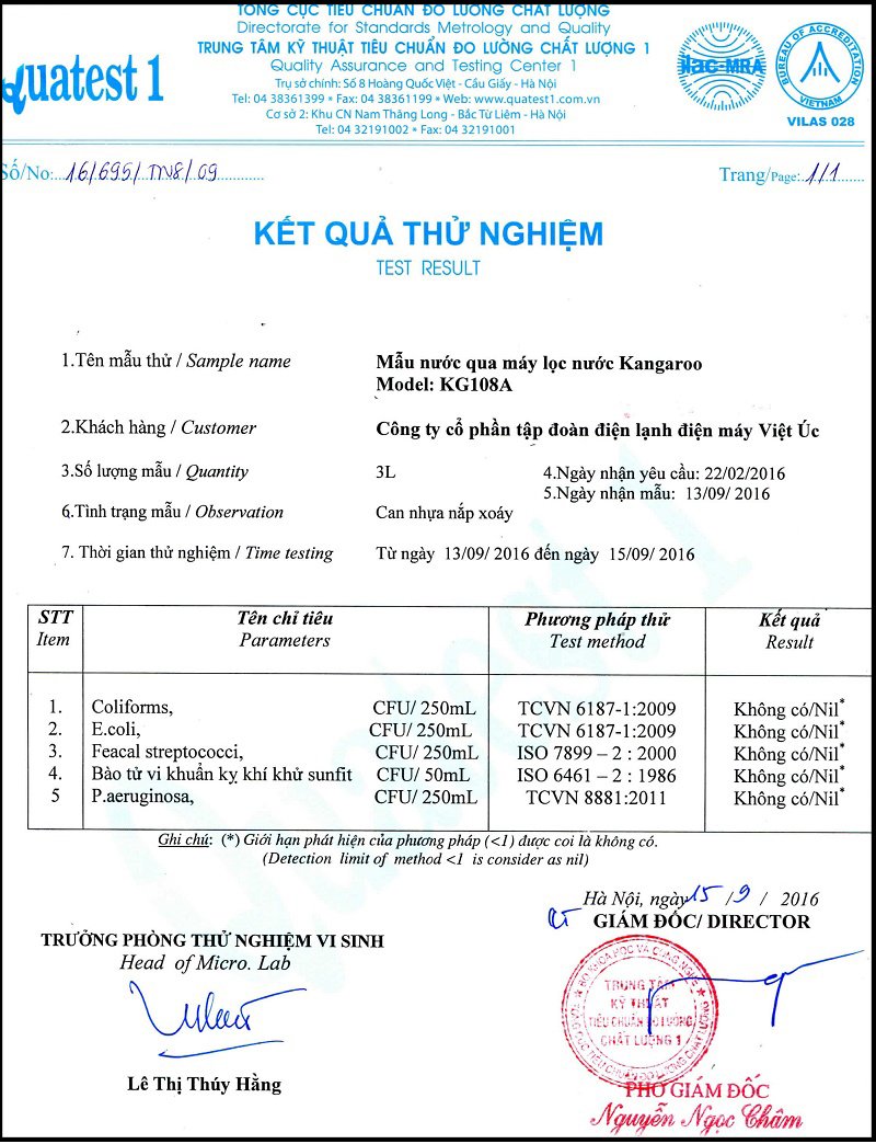 máy lọc nước ro kangaroo vtu kg108a 8 lõi