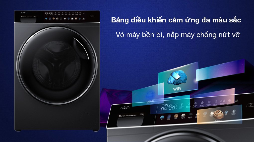 máy giặt aqua inverter 11 kg aqd-ddw1100j bk