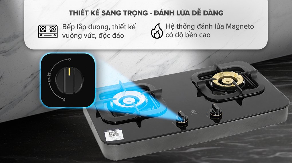 bếp ga đôi electrolux etg7266gkr