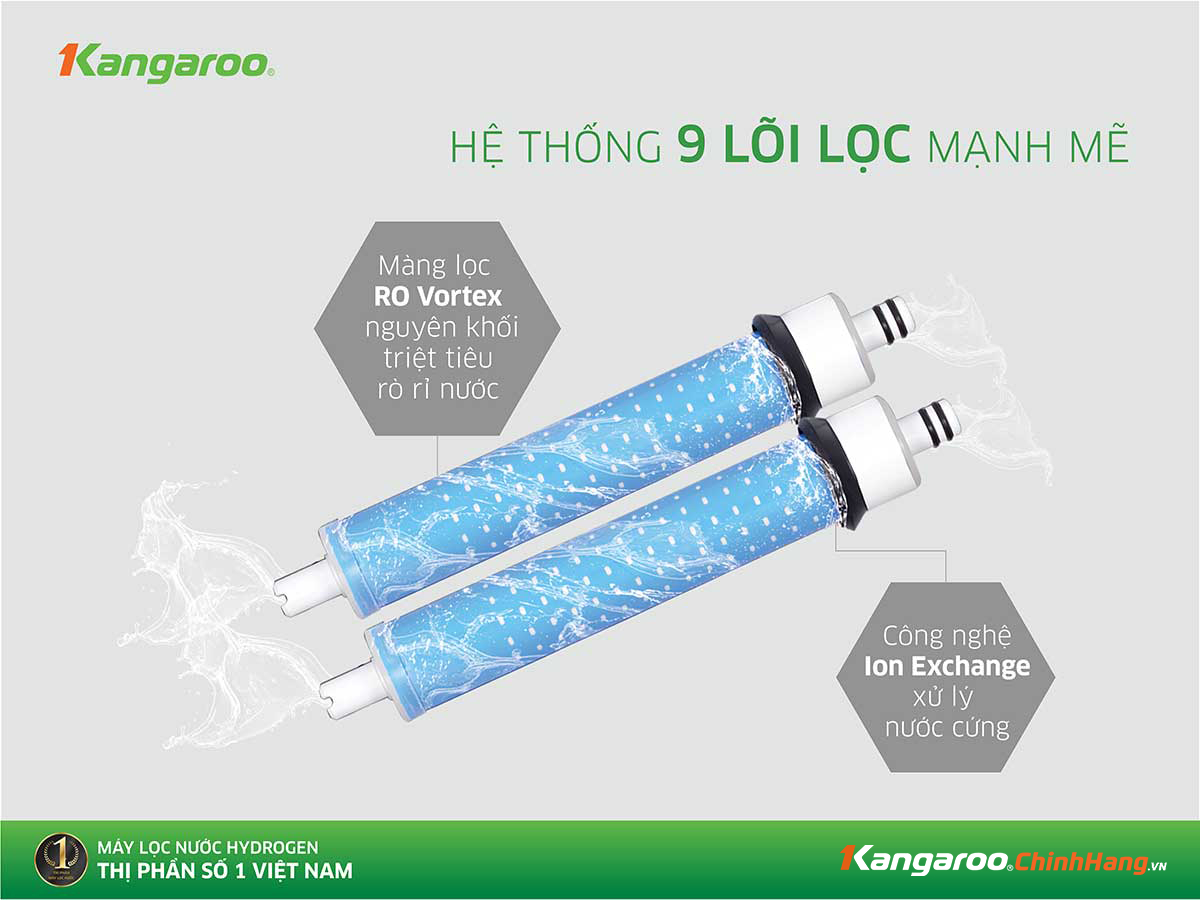 máy lọc nước kangaroo infinity kg109i - 9 lõi