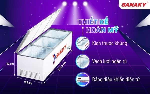 tủ đông sanaky vh-1799hy 1500 lít