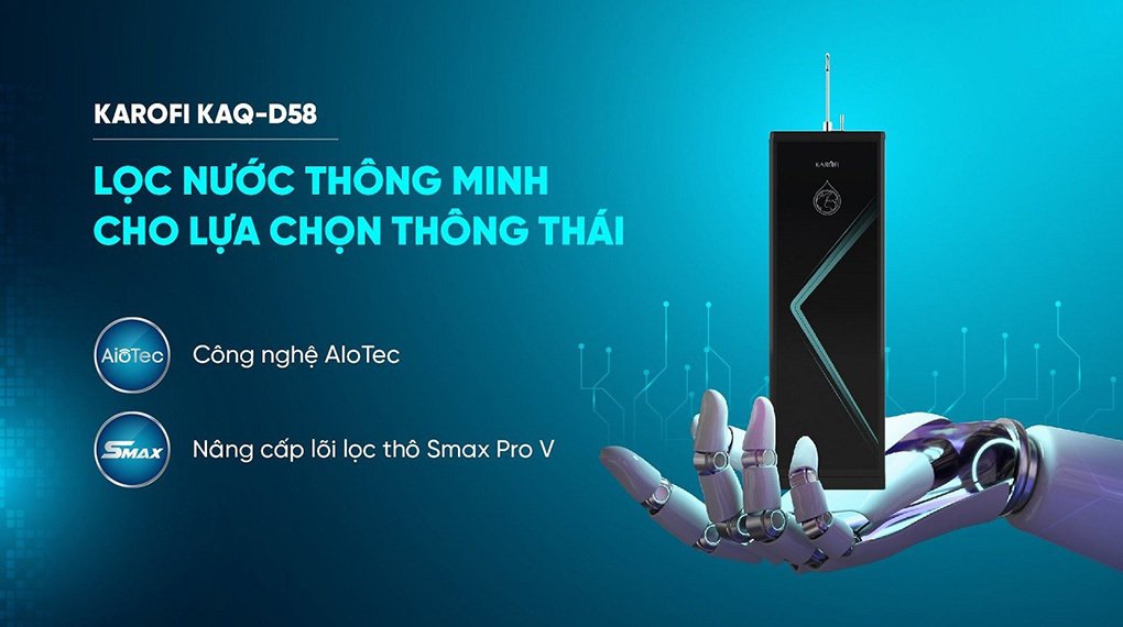 máy lọc nước karofi kaq-d58 10 lõi lọc