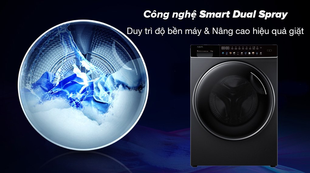 máy giặt aqua inverter 11 kg aqd-ddw1100j bk