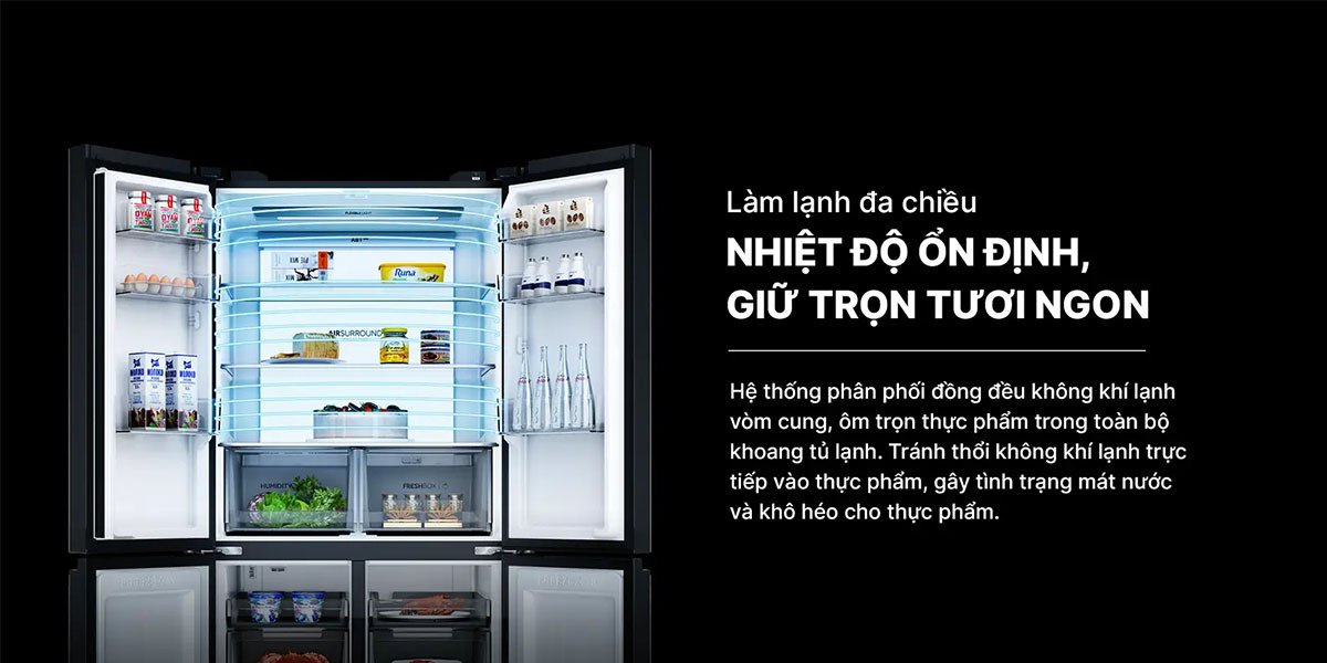 tủ lạnh aqua inverter 660 lít aqr-m727xa(gs)u1