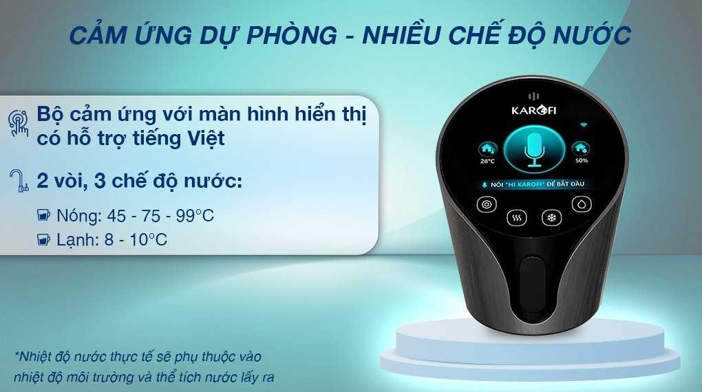 máy lọc nước ro nóng lạnh karofi kad-n91 10 lõi