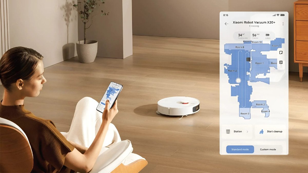 robot hút bụi lau nhà tự giặt giẻ xiaomi x20 plus eu
