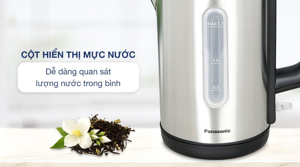 bình đun siêu tốc panasonic 1.7 lít nc-k301sra