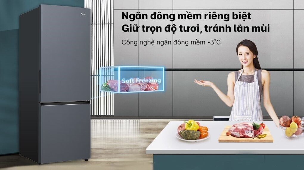 tủ lạnh aqua inverter 292 lít aqr-b360ma(slb)
